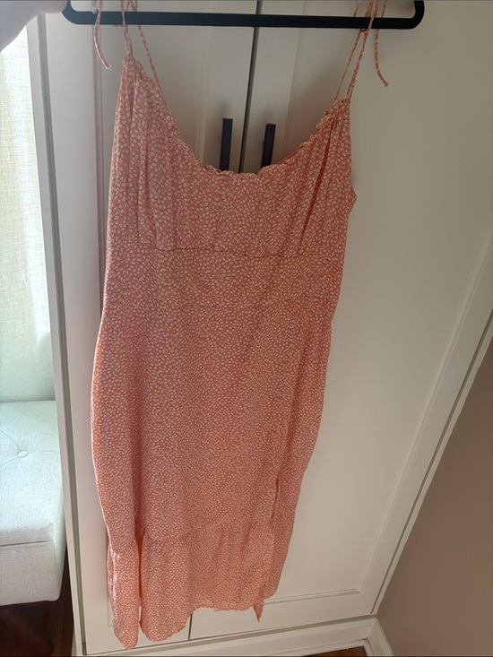 Abercrombie & Fitch Dresses & Skirts - Abercrombie & Fitch Coral Pink Floral Midi Slip Dress
